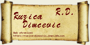 Ružica Dimčević vizit kartica